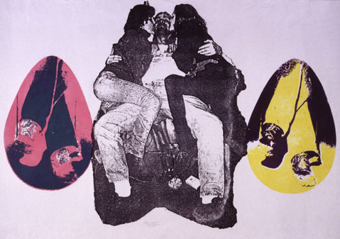 Noha - Leg<br>
        tech.: sucha ihla - dry point<br>
        60x45 cm <p class='nosee'>pop art, art, grafika, graphics, Luca Maro, Marek Lukac, vojna, war, litografia, lithography, Lithografie, lithografie, litografía</p>
